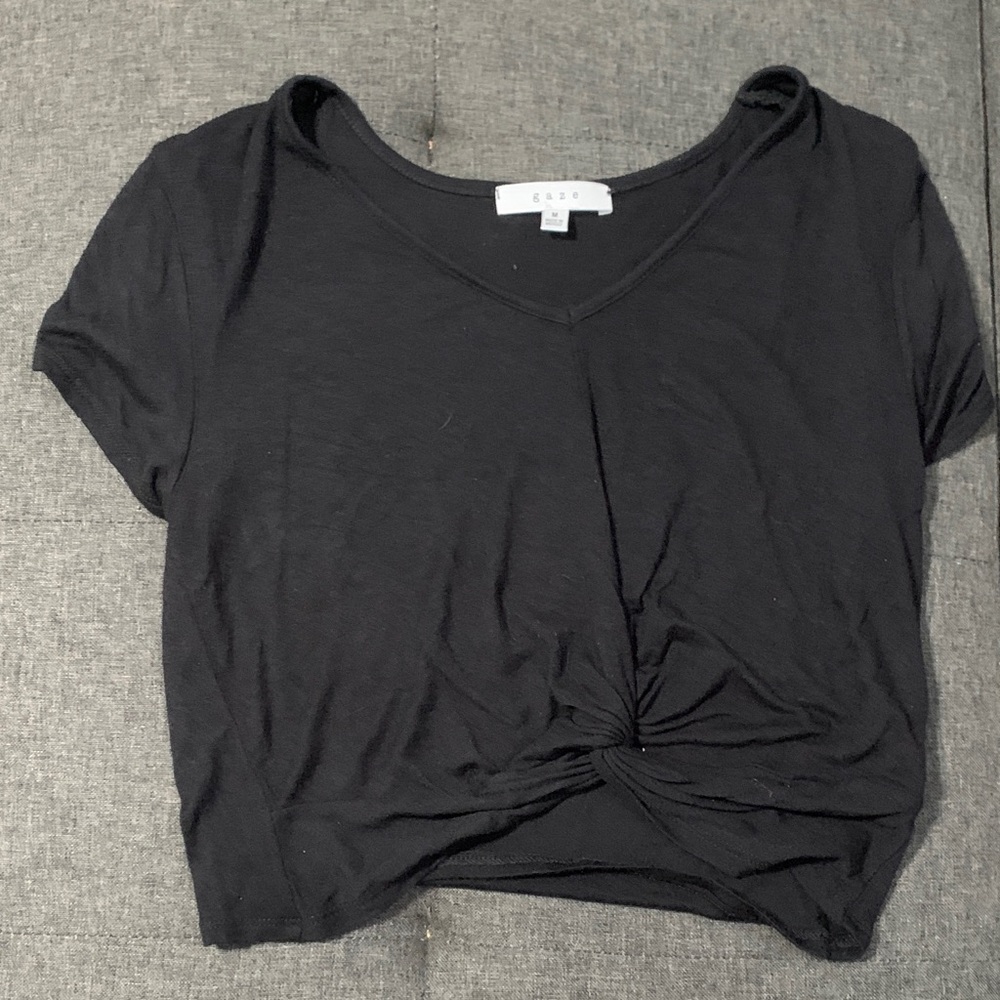 C&C California Black Knotted Short Sleeve Tee